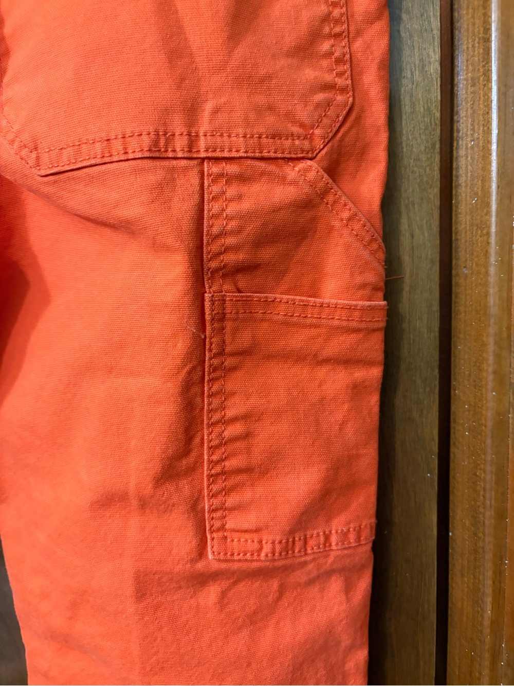 Valabasas Orange Carpenter Tapered ButtonFly Cargo Pants 38 - Picture 6 of 12